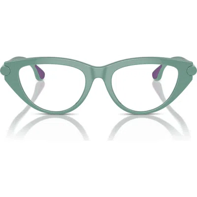 Burberry Kids' 47mm Small Cat Eye Glasses In Green
