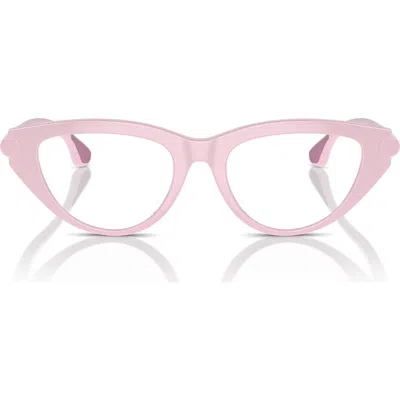Burberry Kids' 47mm Small Cat Eye Glasses In Pink