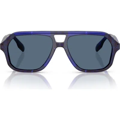 Burberry Kids' 50mm Irregular Sunglasses In Blue