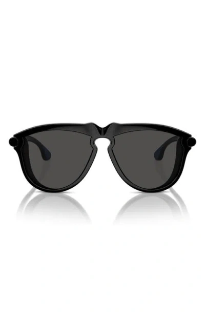 Burberry Kids' 52mm Pilot Sunglasses In Black