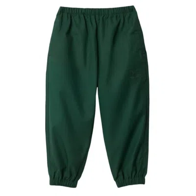 Burberry Kids Adrian Cotton-blend Jogging Pants In Green