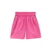 Burberry Kids Aimee Check Shorts In Pink