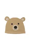 Burberry Kids Bear Knit Beanie In Neutral