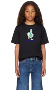 Burberry Kids Black Cedar Duck Walk T-shirt In Black