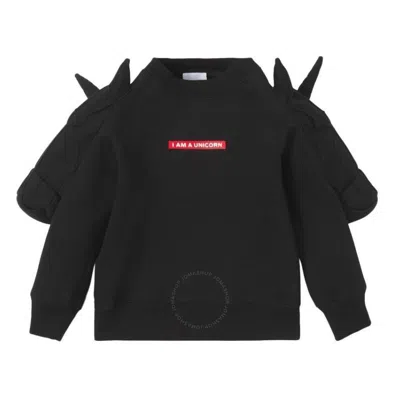 Burberry Kids Black Cotton 3d Unicorn Sweatshirt