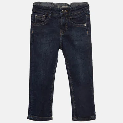 Pre-owned Burberry Kids Blue Denim Straight Leg Jeans 18m/ Waist 17"