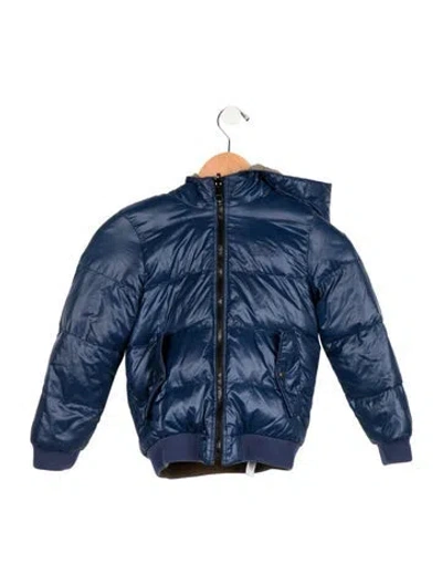 Pre-owned Burberry Kids Boys' Down Jacket In Blue
