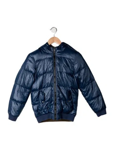 Pre-owned Burberry Kids Boys Nylon Jacket In Blue