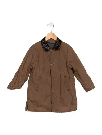 Pre-owned Burberry Babies' Kids Boys' Patterned Jacket In Brown