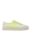 BURBERRY KIDS CANVAS-LEATHER CHECK SNEAKERS