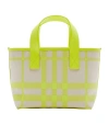 BURBERRY CANVAS-LEATHER CHECK TOTE BAG