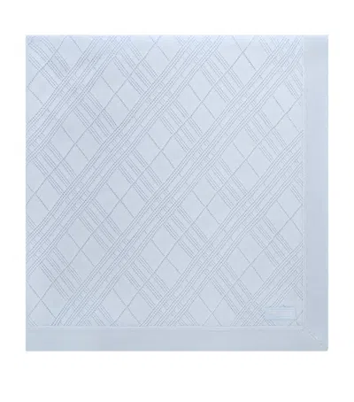 Burberry Kids Cashmere  Check Blanket In Blue