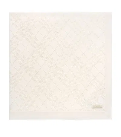 Burberry Kids Cashmere Knitted Blanket In Neutral