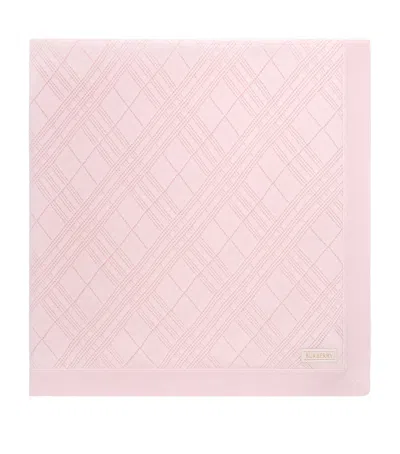 Burberry Kids Cashmere Knitted Blanket In Pink