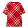 Burberry Kids Cedar Check Cotton T-shirt In Red