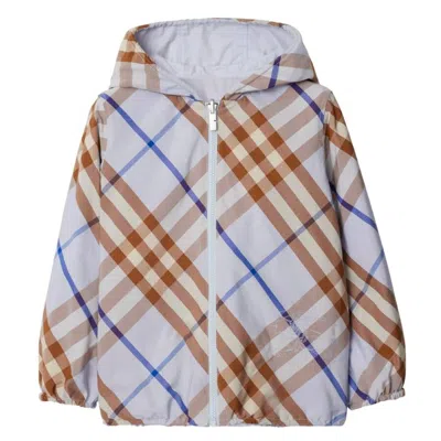 Burberry Kids Check Reversible Hooded Jacket In Multi