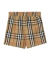 Burberry Kids Check Shorts In Brown