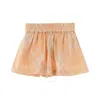 Burberry Kids Checked Pattern Gathered Shorts In Orange
