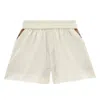 Burberry Kids Chequerboard Jacquard Stretch Shorts In Beige