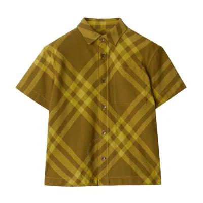 Burberry Kids Classic Collar Checkered Cotton Shirt