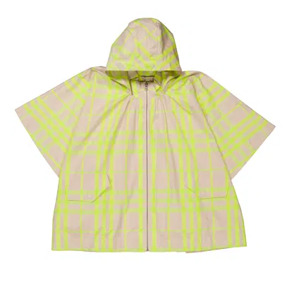 Burberry Kids Claudia Check Hooded Poncho Jacket In Multi
