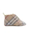 Burberry Beige Comb Baby Check Cotton-blend Shoes Eur 19 / 3 Uk In Multi
