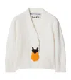 Burberry Swan Wool-blend Cardigan In White