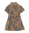 Burberry Checked Cotton Shirtdress In Brown