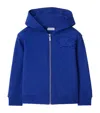 Burberry Kids' Ekd Zip-up Cotton Hoodie In White