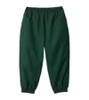 Burberry Cotton Trousers In Dark Moss