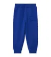 Burberry Electric Blue Jogging Trousers With Ekd Logo In Blue