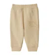 Burberry Kids Cotton Ekd Sweatpants In Neutrals