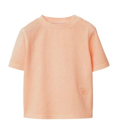 Burberry Kids Cotton Ekd T-shirt (6-24 Months) In Orange