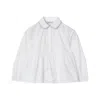 Burberry Kids Cotton Peplum Blouse In White