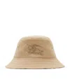 Burberry Kid's Check-lined Reversible Bucket Hat In Neutrals