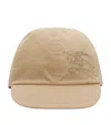 Burberry Kid's Embroidered Equestrian Knight Design Baseball Cap In Sand Ip Check