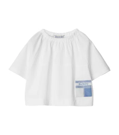 Burberry Kids Cotton T-shirt (8-24 Months) In White