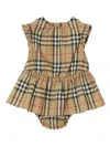 Burberry Check Dress With Bloomers In Beige