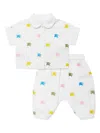Burberry Logo-embroidered Cotton Set In White