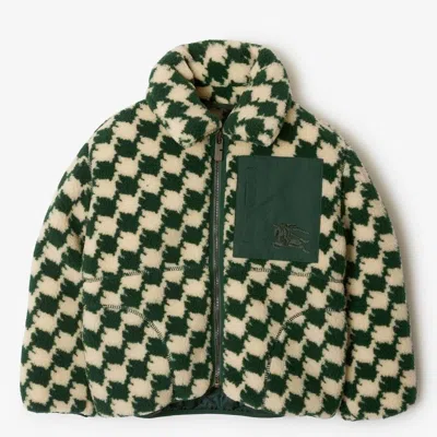 Burberry Kids Duckstooth Fleece Jacket In Multi