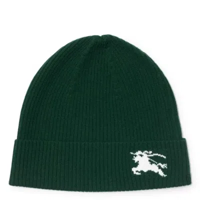 Burberry Kids Ekd Embroidered Wool Beanie In Green