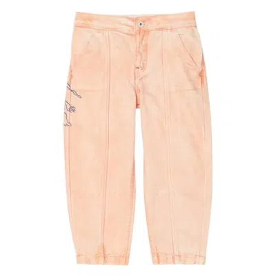 Burberry Kids Ekd Jasmine Cotton Jeans In Brown