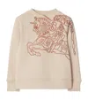 Burberry Logo-print Crew-neck Sweatshirt In Neutrals