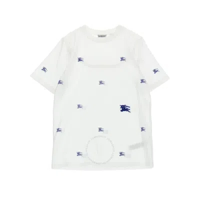 Burberry Kids Ekd Round Neck T-shirt In White