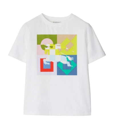 Burberry Kids Geometric Ekd T-shirt (3-14 Years) In White