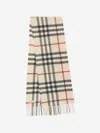 BURBERRY KIDS HERITAGE CHECK CASHMERE SCARF