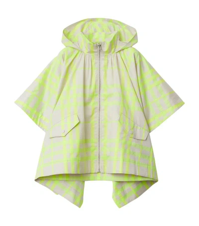 Burberry Kids Hooded Check Raincoat (3-14 Years) In Neutrals