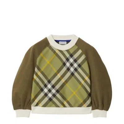 Burberry Babies'  Kids Ingrid Check-print Sweatshirt In Multi