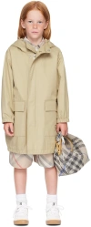 Burberry Kids Khaki Lightweight Coat In Hunter