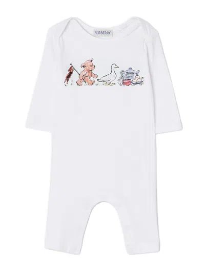 Burberry Kids Kids 100% Cotton Enveloplethestaneted Graphic T-shirt Featuring Thomas &  Chec In Bianco